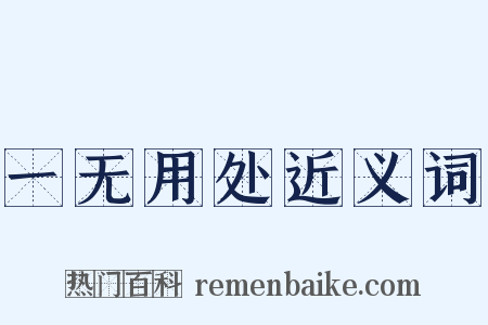 一无用处近义词是什么意思的图片